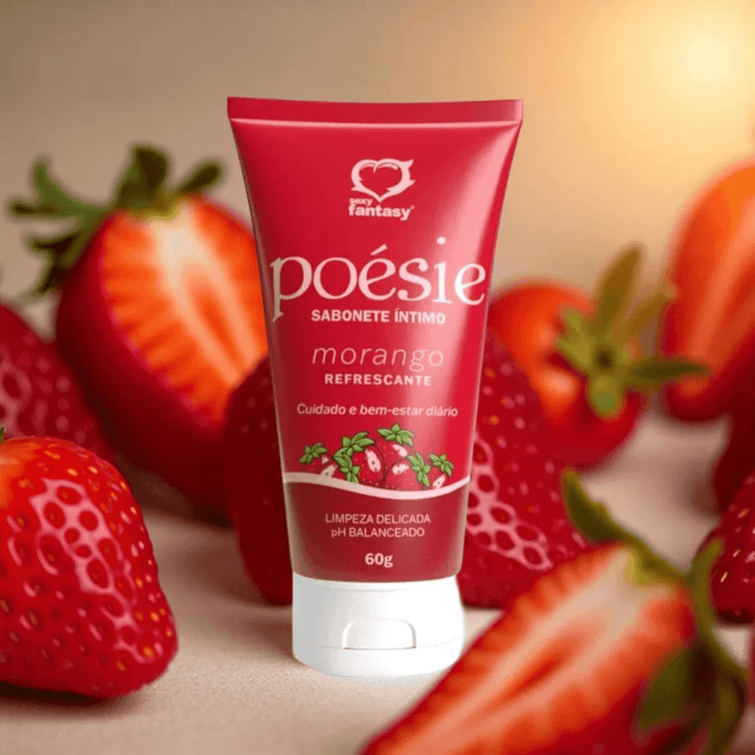Imagem do Sabonete Íntimo Poésie Morango 60g Sexy Fantasy