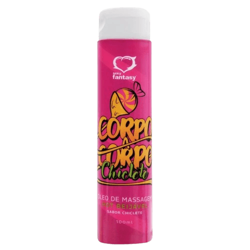 imagem do Corpo a Corpo Oleo de Massagem Hot Beijavel Chiclete 100ml Sexy Fantasy