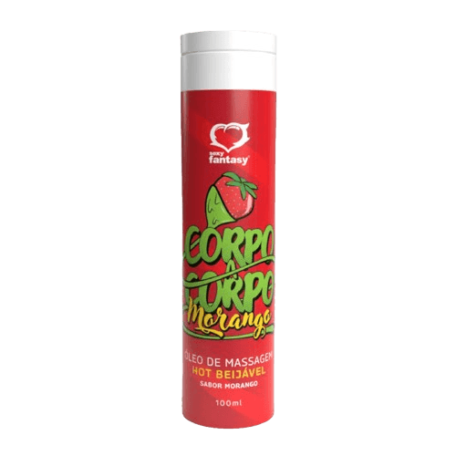 Imagem do Corpo a Corpo Oleo de Massagem Hot Beijavel Morango 100ml Sexy Fantasy
